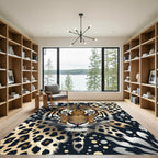 Majestic Tiger Face Leopard Spot Fusion Rug