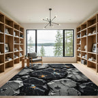 Cracked Stone Aggregate Splatter Rug