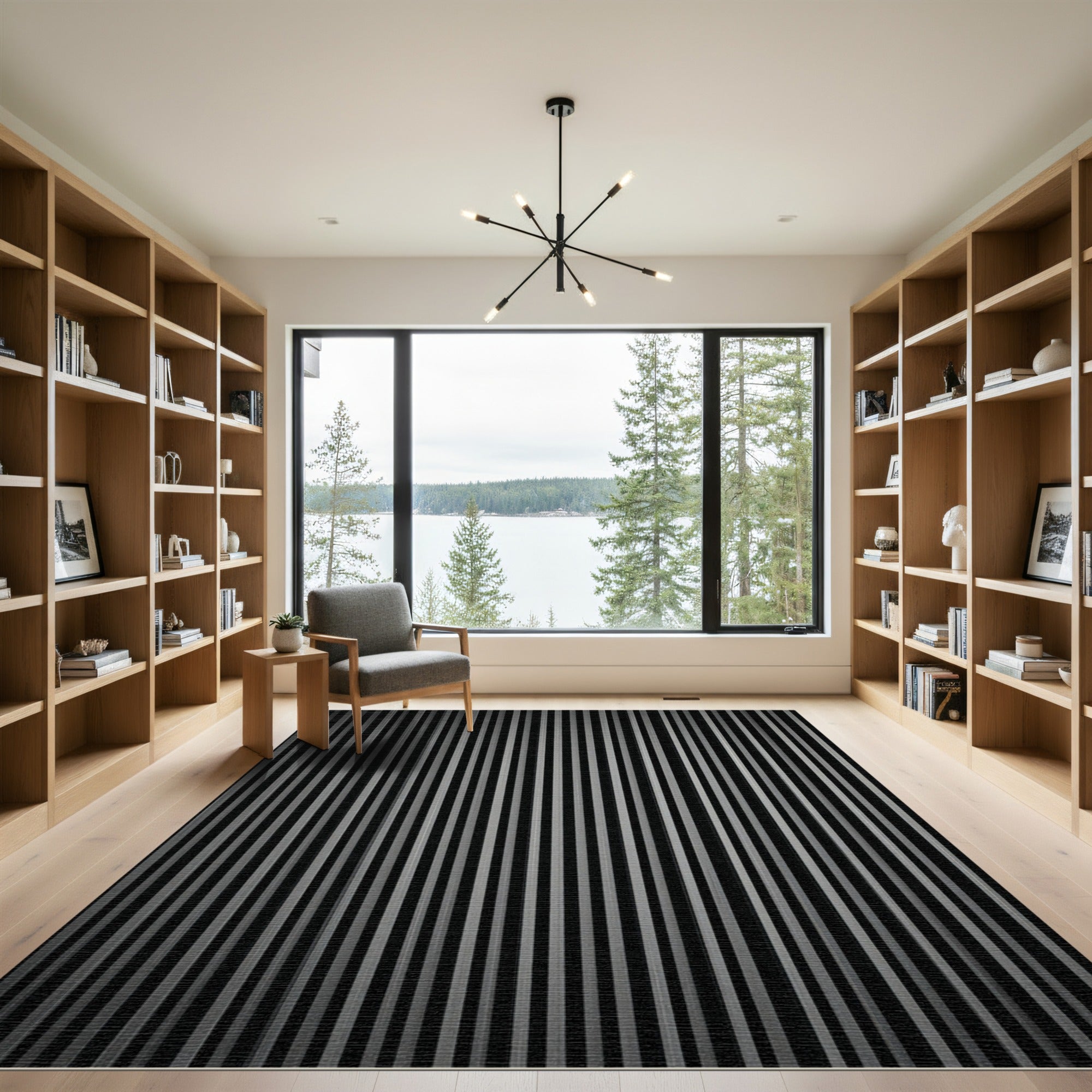 Monochromatic Vertical Stripe Rug