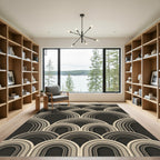 Art Deco Gray Archway Composition Rug