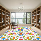 Groovy Rainbow Abstract Heart Garden Rug