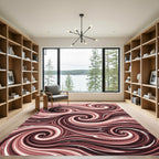 Rose Swirl Marble Flow Rug