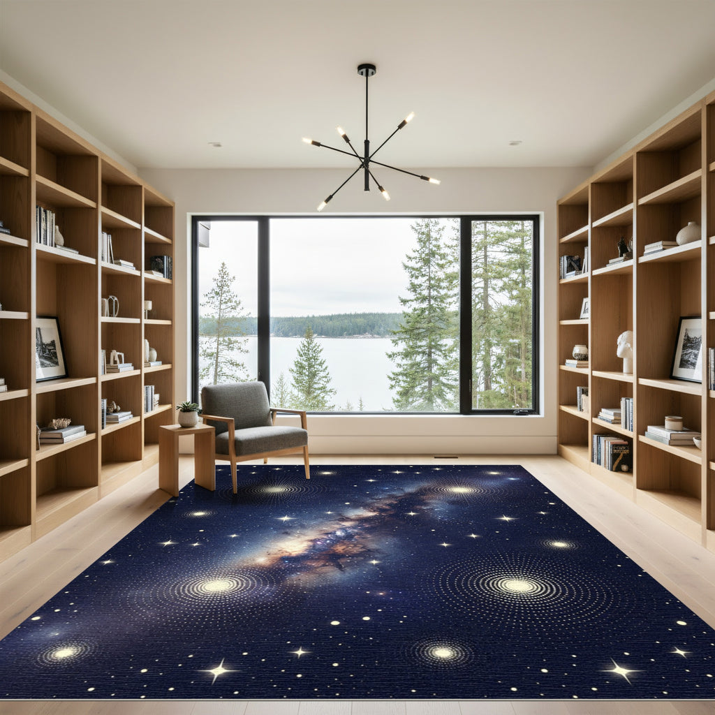 Nebula Starry Night Cosmic Galaxy Rug