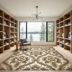 Vintage Cream Floral Vine Rug