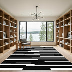 Monochromatic Abstract Geometric Slices Rug