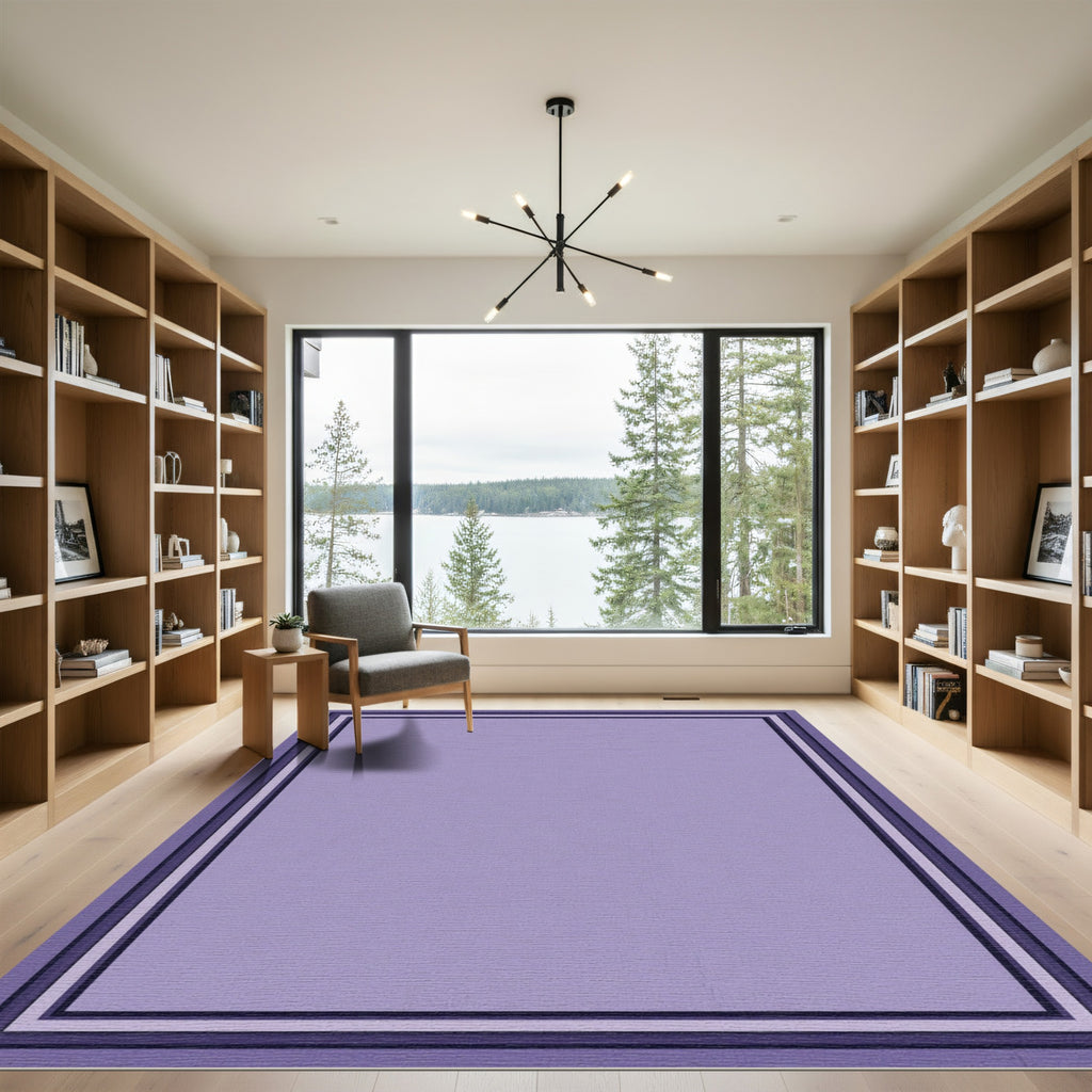 Amethyst Rectangular Border Frame Rug