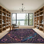 Enchanting Purple Floral Mandala Medallion Rug