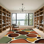 Mid Century Organic Blob Composition Rug