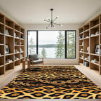 Bold Cheetah Print Chain Rug