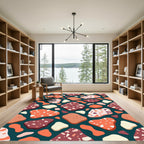 Abstract Collage Terrazzo Ochre Shapes Rug