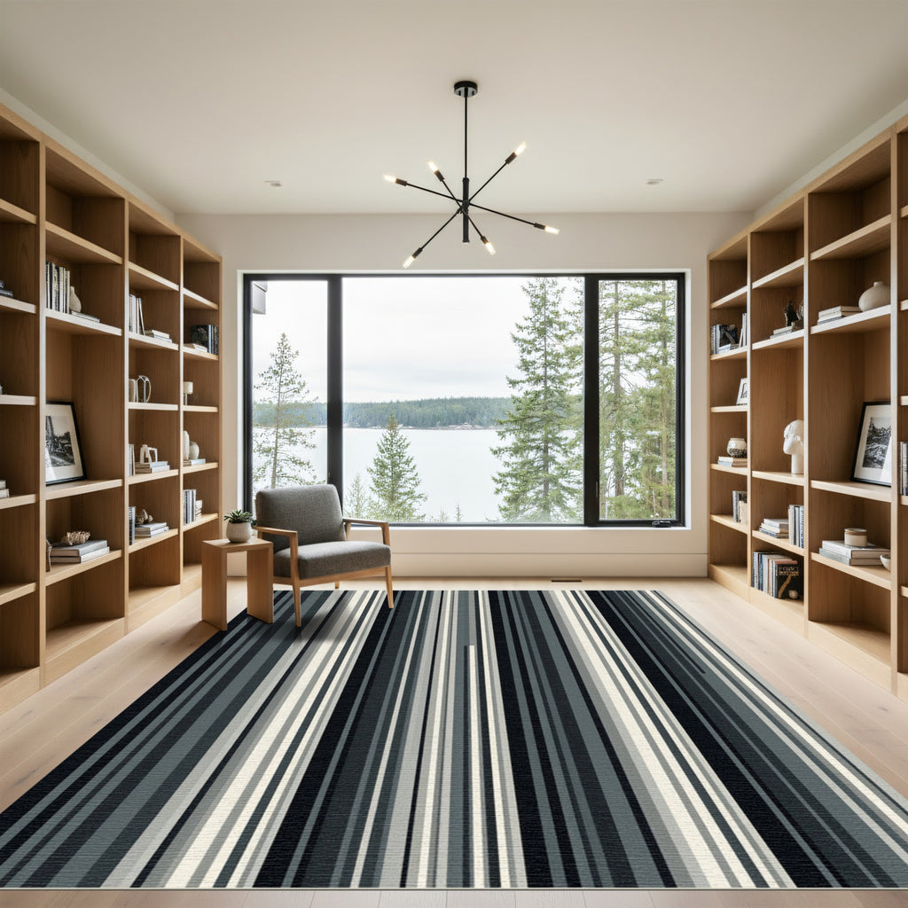 Monochromatic Vertical Stripe Rug