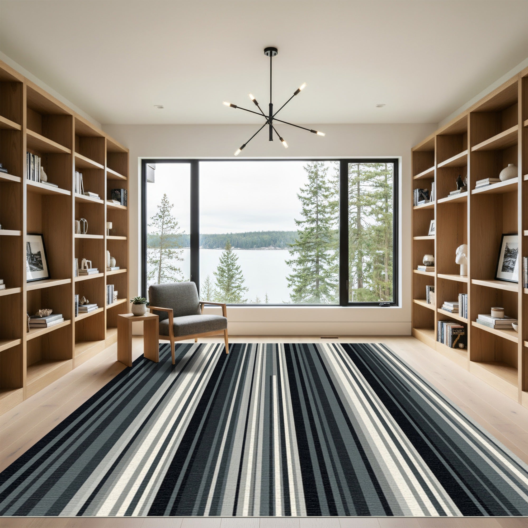 Monochromatic Vertical Stripe Rug