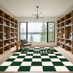 Forest Pine Plaid Checkered Farmhouse Rug