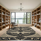 Bold Black Eagle Tribal Harmony Rug