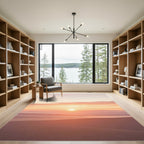 Sunset Horizon Gradient Layered Hills Rug
