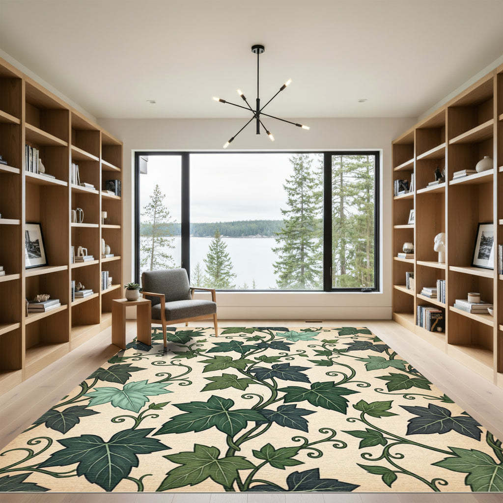 Botanical Ivy Leaf Sage Meadow Rug