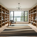 Minimalist Earthy Tone Abstract Sand Dune Rug