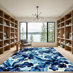 Swaying Indigo Ink Flow Orchid Rug