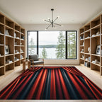 Draped Velvet Fire Stage Red Rug