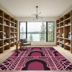 Rose Arch Lattice Geometric Wall Art Rug