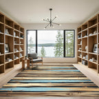 Coastal Beach Wood Plank Rug