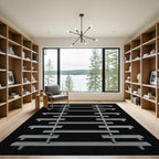 Asymmetrical Modern Geometric Shelving Unit Rug
