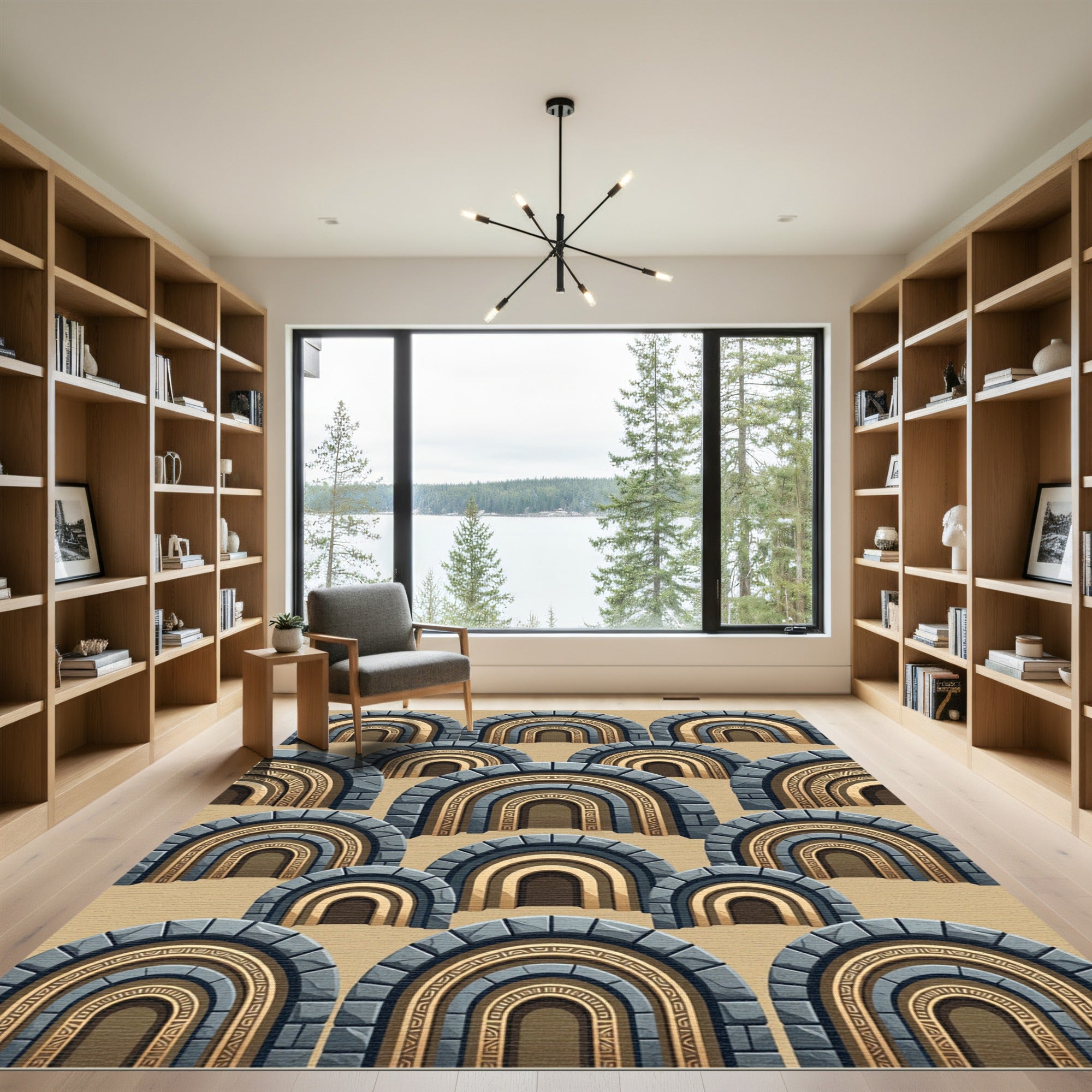 Stone Arches Tribal Patterned Rug