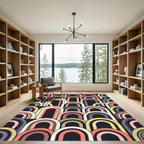 Retro Arched Overlay Rainbow Rug