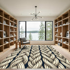Creamy White Braided Texture Rug