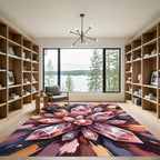 Radiant Amethyst Quartz Crystal Burst Rug