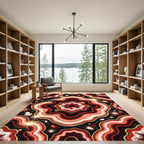 Crimson Agate With Gold Accents Rug