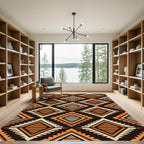 Amber Geometric Step Diamond Rug