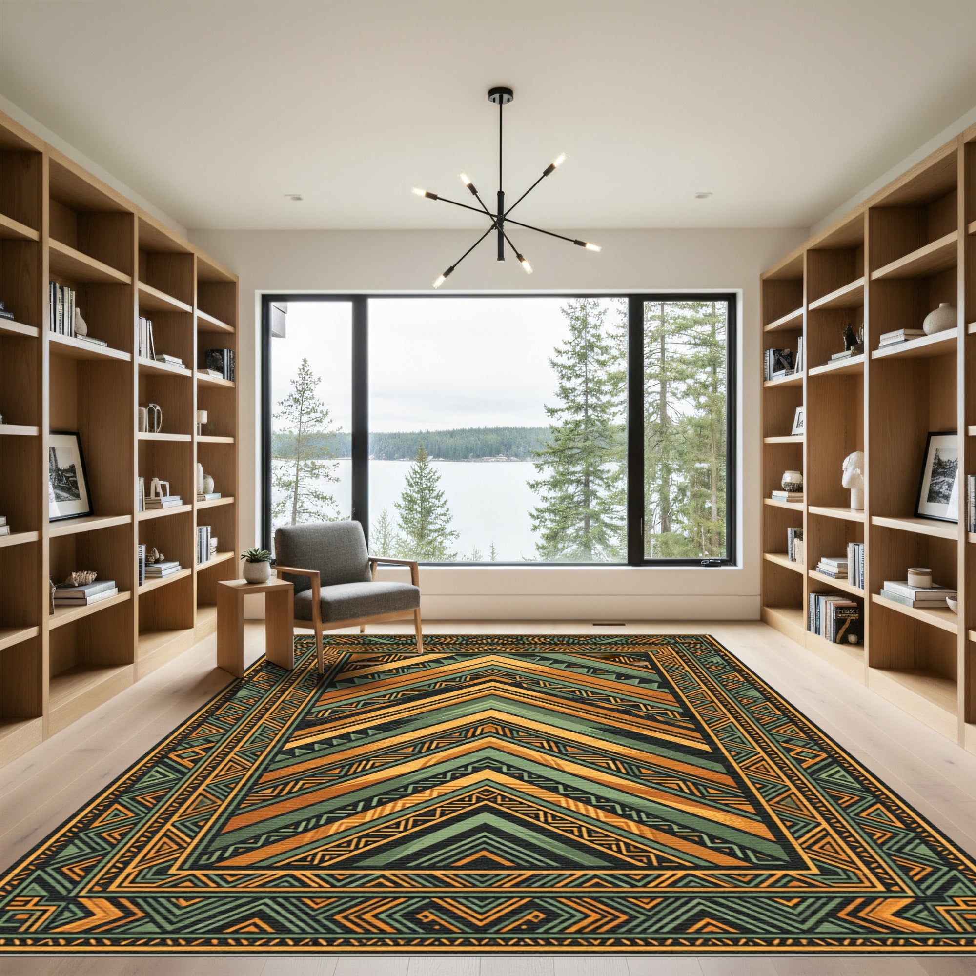 Geometric Aztec Tribal Chevron Rug
