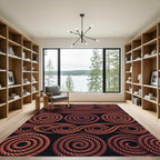 Terracotta Spiral Staircase Rope Art Rug