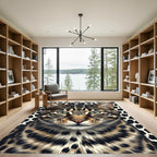 Majestic Feline Leopard Spotted Portrait Rug