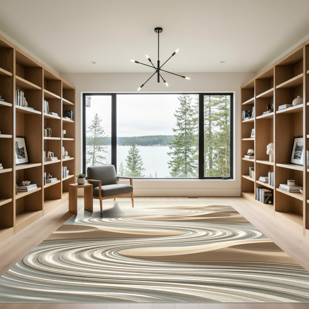 Sandy Dunes Water Ripples Rug