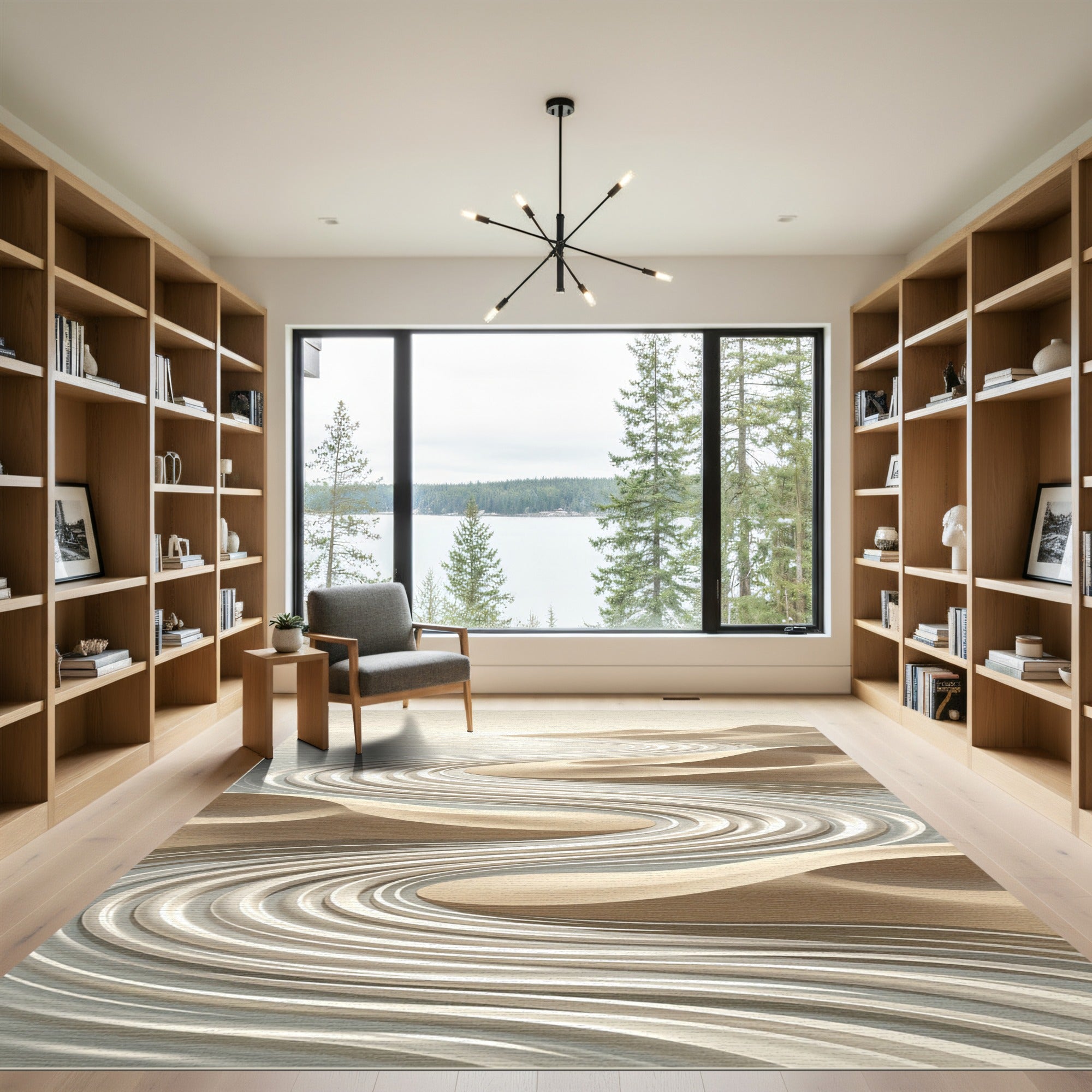 Sandy Dunes Water Ripples Rug