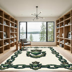 Emerald Crowned Heart Linked Chain Rug