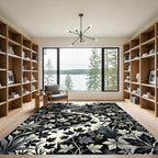 Monochromatic Woodland Path Foliage Rug