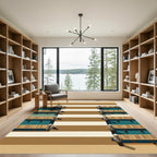 Minimalist Nautical Dock striped Rug