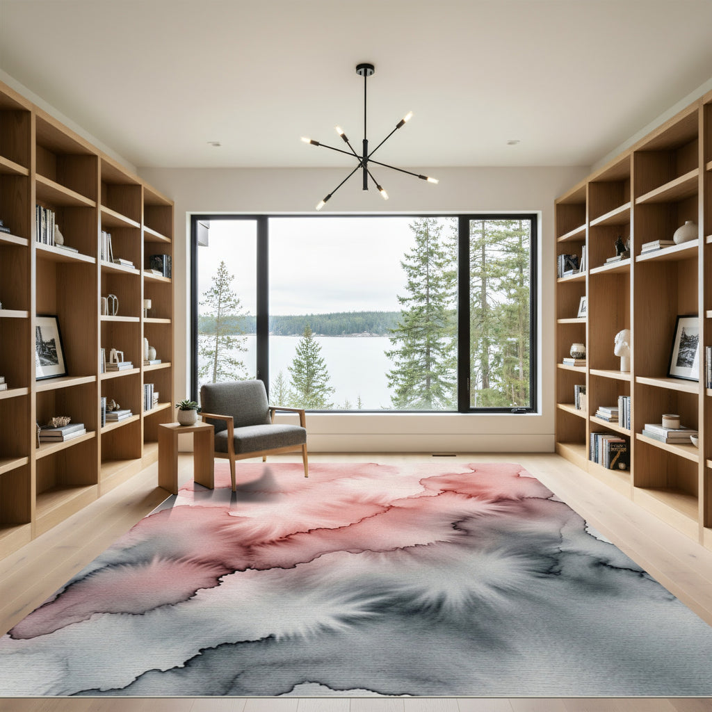 Soft Watercolor Cloud Wash Rug