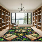 Enchanted Botanical Spellbook Vine Art Rug