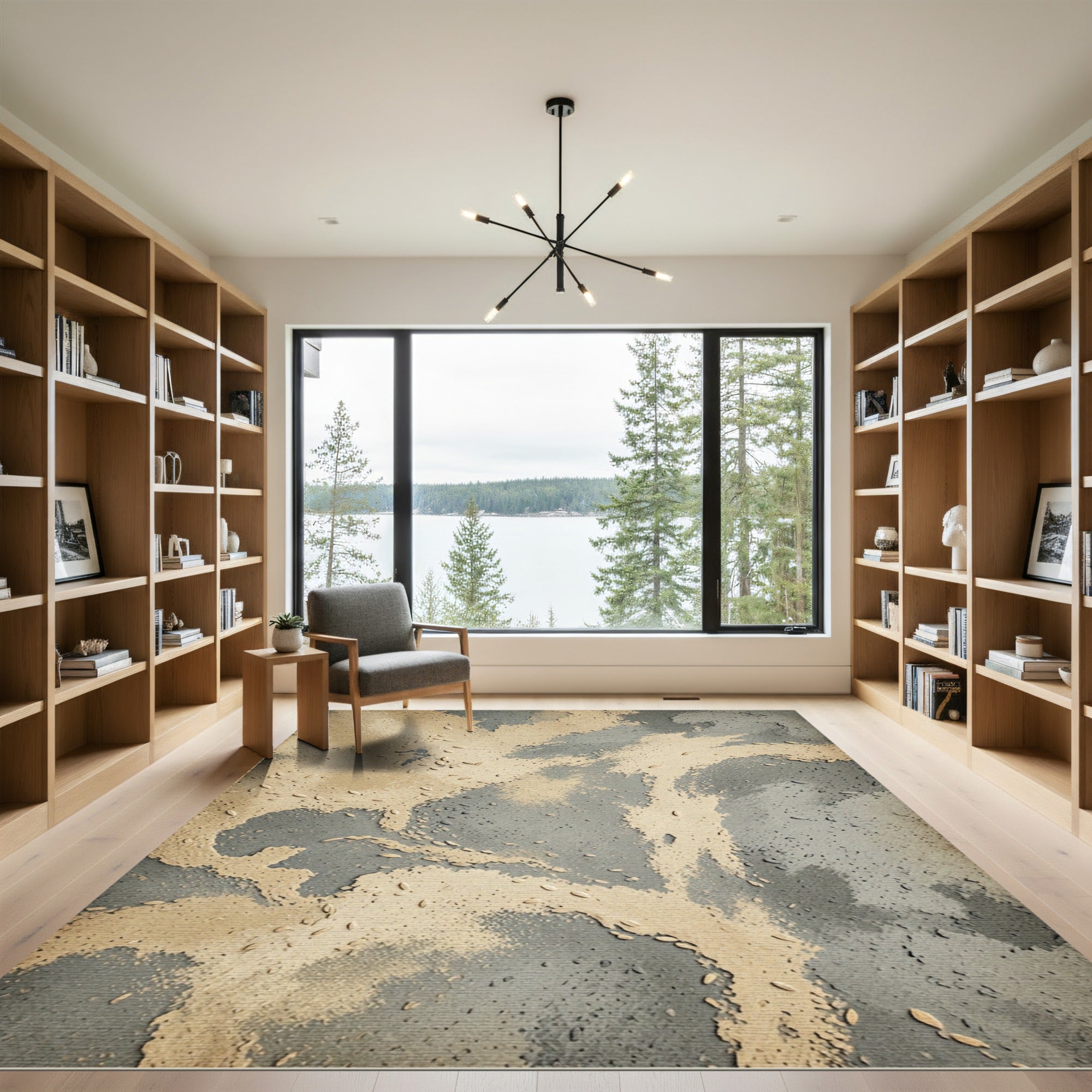 Earthy Speckled Marble Cloud Rug