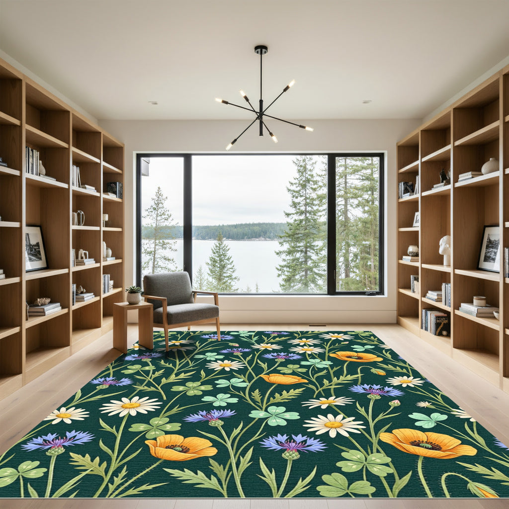 Enchanting Meadow floral composition Rug