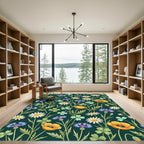 Enchanting Meadow floral composition Rug