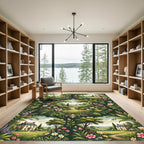 Enchanted Garden Meadow Floral Tale Rug