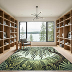 Serene Willow Tree Lush Green Meadow Rug