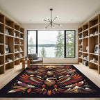Majestic Triple Eagle Sun Mountain Art Rug