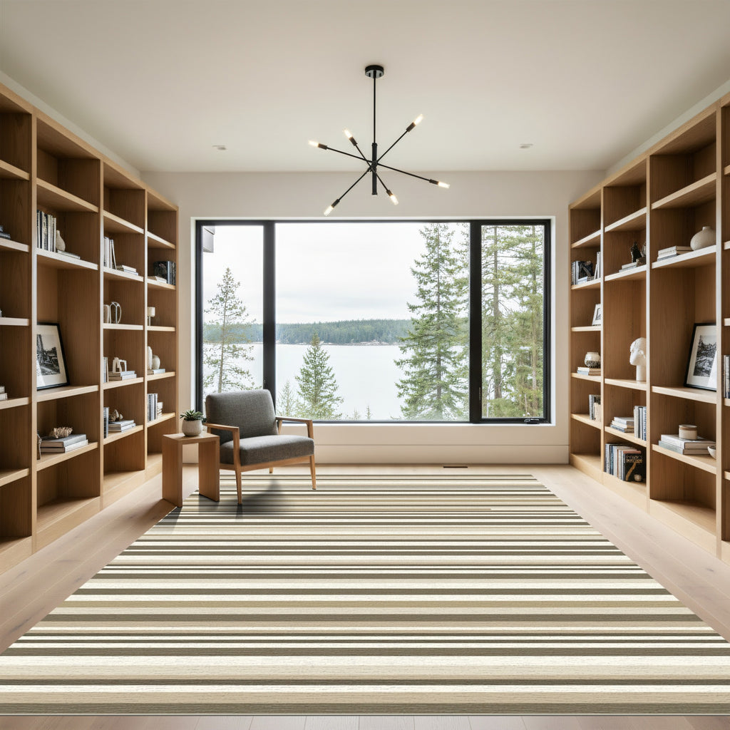Earthy Tone Thin Striped Rug
