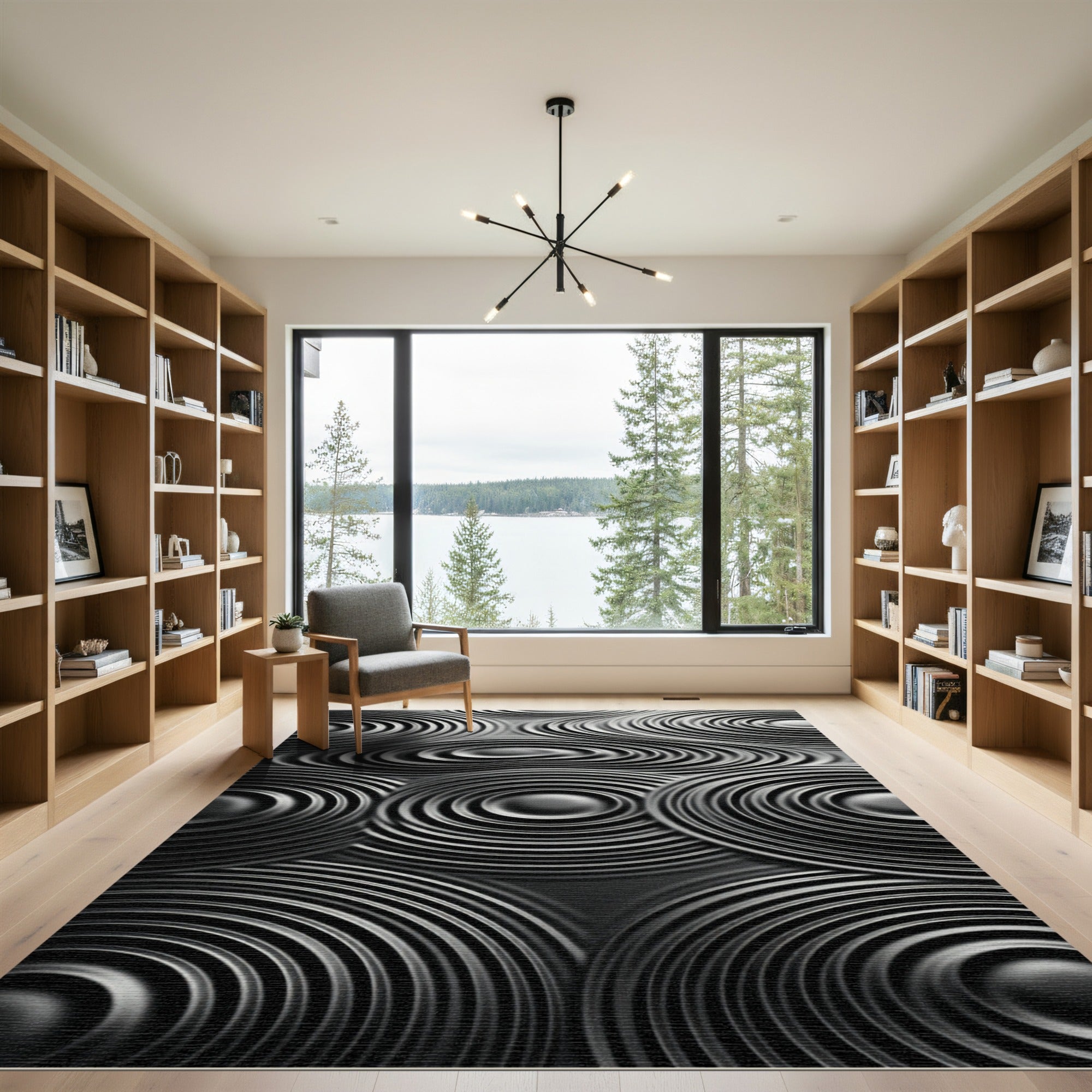 Monochromatic Concentric Circles Gradient Rug